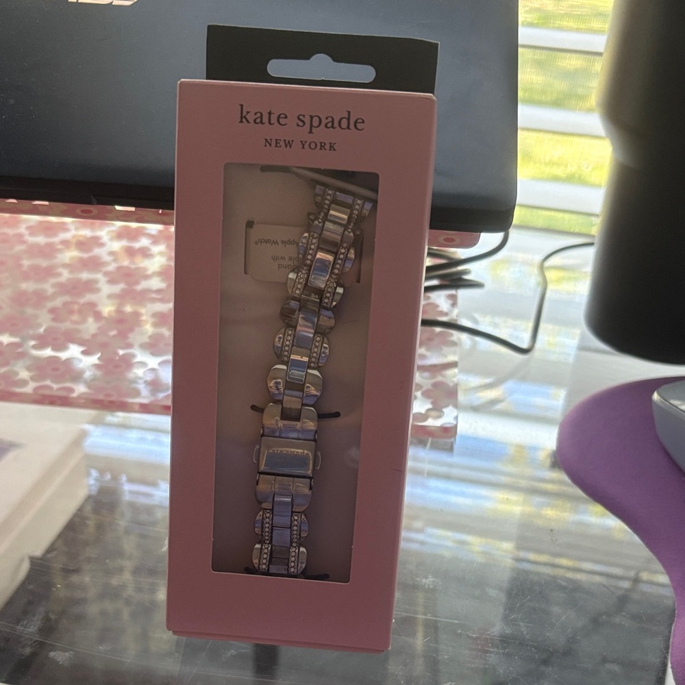 Kate Spade Apple Watch silver and bling band